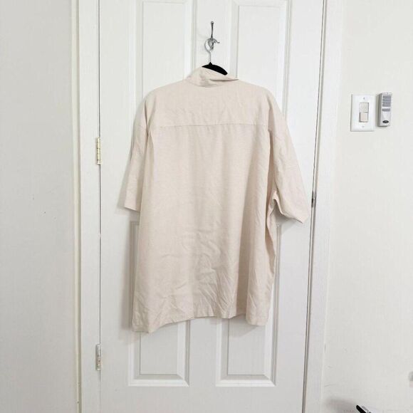 Men Tommy Bahama 100% Silk Short Sleeve Button Down Casual Shirt  Off White XXL - Picture 2 of 8